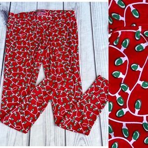 Tipsy Elves Womens Christmas String Light Leggings Size Medium‎ Spandex Blend